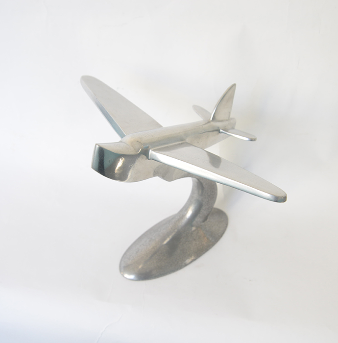 飛行機オブジェ　シルバー