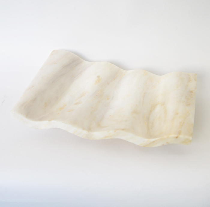 大理石トレイ White