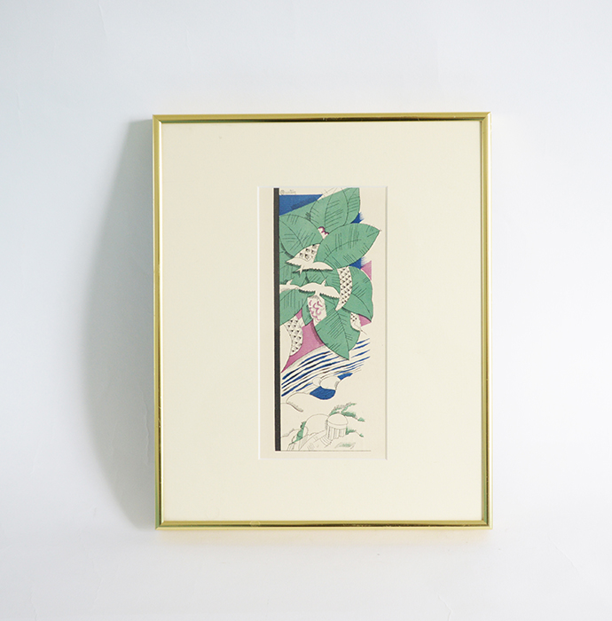 アンティーク版画　グリーン小人